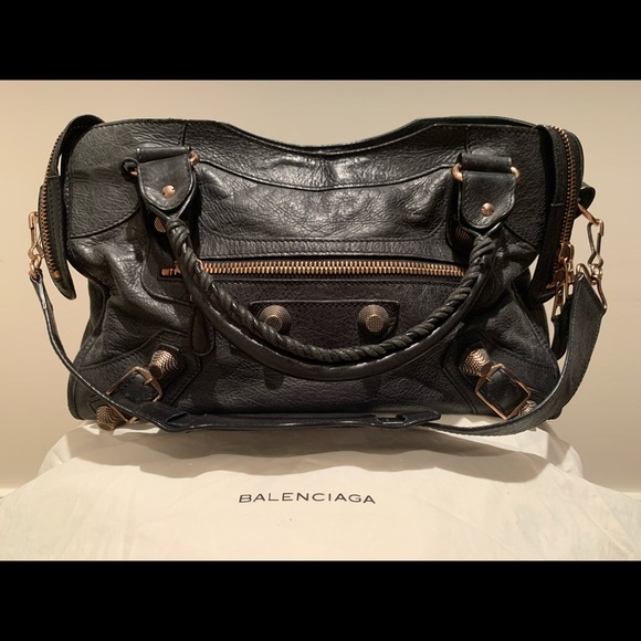 BALENCIAGA giant rose gold hardware handbag - Picture 1 of 16